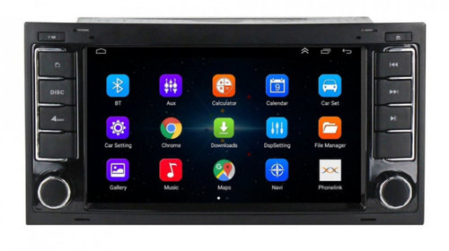 Navigatie dedicata cu Android VW Touareg 7L 2002 - 2011, 2GB RAM, Radio GPS Dual Zone, Display HD 7" Touchscreen, Internet Wi-Fi, Bluetooth, MirrorLink, USB, Waze