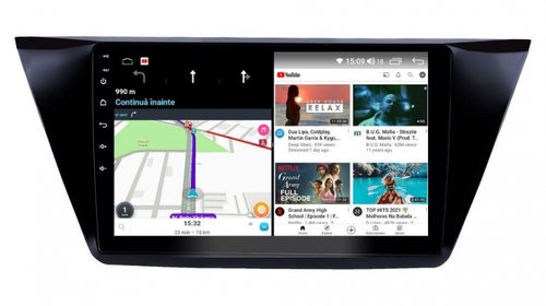 Navigatie dedicata cu Android VW Touran III dupa 2015, 3GB RAM, Radio GPS Dual Zone, Display HD IPS 10" Touchscreen, Internet Wi-Fi si slot SIM 4G, Bluetooth, MirrorLink, USB, Waze