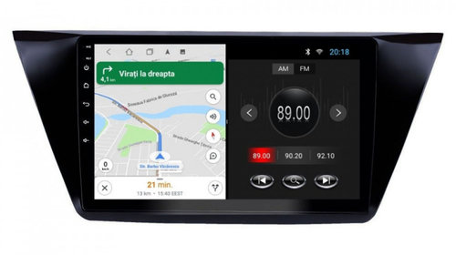 Navigatie dedicata cu Android VW Touran III dupa 2015, 1GB RAM, Radio GPS Dual Zone, Display HD IPS 10" Touchscreen, Internet Wi-Fi, Bluetooth, MirrorLink, USB, Waze