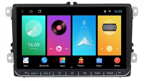 Navigatie dedicata cu Android VW Transporter T5 2010 - 2015, 3GB RAM, Radio GPS Dual Zone, Display HD IPS 9" Touchscreen, Internet Wi-Fi si slot SIM 4G, Bluetooth, MirrorLink, USB, Waze