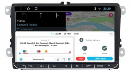 Navigatie dedicata cu Android VW Transporter T5 2010 - 2015, 3GB RAM, Radio GPS Dual Zone, Display HD IPS 9" Touchscreen, Internet Wi-Fi si slot SIM 4G, Bluetooth, MirrorLink, USB, Waze