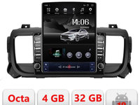 Navigatie dedicata Edonav Citroen Jumpy Toyota Proace Peugeot Traveller G-jumpy16 ecran Tesla 9.7" QLED,Octacore,4Gb RAM,32Gb Hdd,4G,Qled,360,DSP,GPS,Carplay