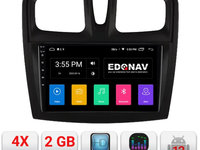 Navigatie dedicata Edonav Dacia Sandero 2012-2020 var B Android radio gps internet quad core 2+32 kit-sandero-variantb+E309v2