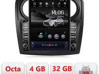 Navigatie dedicata Edonav Dacia Sandero Logan 2012-2020 G-sandero ecran Tesla 9.7" QLED,Octacore,4Gb RAM,32Gb Hdd,4G,Qled,360,DSP,GPS,Carplay