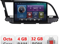 Navigatie dedicata Edonav Hyundai Elantra 2015-2018 C-581,QLED,Octacore,4 Gb RAM,32 Gb Hdd,360,4G,DSP,GPS,Bluetooth