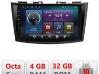 Navigatie dedicata Edonav Suzuki Swift 2010-2017 C-179,QLED,Octacore,4 Gb RAM,32 Gb Hdd,360,4G,DSP,GPS,Bluetooth