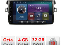 Navigatie dedicata Edonav Toyota Corolla C-063,QLED,Octacore,4 Gb RAM,32 Gb Hdd,360,4G,DSP,GPS,Bluetooth