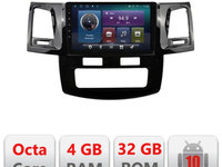 Navigatie dedicata Edonav Toyota Hilux 2008-2014 C-143,QLED,Octacore,4 Gb RAM,32 Gb Hdd,360,4G,DSP,GPS,Bluetooth
