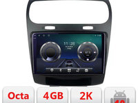 Navigatie dedicata Fiat Freemont Dodge Journey 2012-2019 Android Octa Core Ecran 2K QLED GPS 4G 4+32GB 360 KIT-freemont+EDT-E409-2K