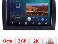 Navigatie dedicata Fiat Stilo B-STILO Android Ecran 2K QLED octa core 3+32 carplay android auto KIT-stilo+EDT-E309V3-2K