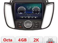 Navigatie dedicata Ford Kuga 2015-2020 SYNC2 si SYNC3 Android Octa Core Ecran 2K QLED GPS 4G 4+32GB 360 KIT-kuga+EDT-E409-2K