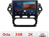 Navigatie dedicata Ford Mondeo 2010-2014 B-MONDEO-CLIMA Android Ecran 2K QLED octa core 3+32 carplay android auto KIT-MONDEO-CLIMA+EDT-E310V3-2K