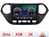 Navigatie dedicata Hyundai I10 2013-2019 C-HY38 Android Octa Core Ecran 2K QLED GPS 4G 4+32GB 360 KIT-HY38+EDT-E409-2K