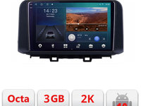 Navigatie dedicata Hyundai Kona B-1058 Android Ecran 2K QLED octa core 3+32 carplay android auto KIT-1058+EDT-E310V3-2K