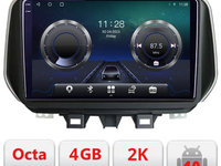 Navigatie dedicata Hyundai Tucson 2019- C-1135 Android Octa Core Ecran 2K QLED GPS 4G 4+32GB 360 KIT-1135+EDT-E409-2K