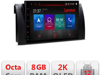 Navigatie dedicata Lenovo BMW E39 si E53 M-082 Octacore, 8 Gb RAM, 128 Gb Hdd, 4G, Qled 2K, DSP, Carplay AA, 360,Bluetooth