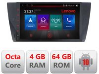 Navigatie dedicata Lenovo BMW Seria 3 E90 E-095, Octacore, 4Gb RAM, 64Gb Hdd, 4G, Qled, 360, DSP, Carplay,Bluetooth