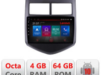 Navigatie dedicata Lenovo Chevrolet Aveo 2010-2013 E-AVEO10, Octacore, 4Gb RAM, 64Gb Hdd, 4G, Qled, 360, DSP, Carplay,Bluetooth