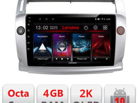 Navigatie dedicata Lenovo Citroen C4 L-088, Octacore, 4Gb RAM, 64Gb Hdd, 4G, QLED 2K, DSP, Carplay, Bluetooth