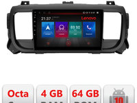 Navigatie dedicata Lenovo Citroen Jumpy Toyota Proace Peugeot Traveller E-jumpy16, Octacore, 4Gb RAM, 64Gb Hdd, 4G, Qled, 360, DSP, Carplay,Bluetooth