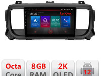 Navigatie dedicata Lenovo Citroen Jumpy Toyota PRO-2Kace Peugeot Traveller M-jumpy16, Octacore, 8 Gb RAM, 128 Gb Hdd, 4G, Qled 2K, DSP, Carplay AA, 360,Bluetooth