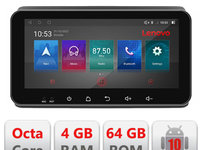 Navigatie dedicata Lenovo Dacia Duster dupa 2019 I-199 4+64, Ecran QLED 10.33", Octacore, 4Gb RAM, 64Gb Memorie, 4G, 360, DSP, Carplay,Bluetooth