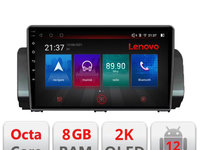 Navigatie dedicata Lenovo Dacia Logan Sandero Jogger LOGAN-2022 fara ecran de fabrica, Octacore, 8 Gb RAM, 128 Gb Hdd, 4G, Qled 2K, DSP, Carplay AA, 360,Bluetooth