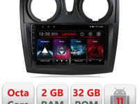 Navigatie dedicata Lenovo Dacia Sandero Logan 2012-2020 D-sandero, Octacore Qualcomm, 2Gb RAM, 32Gb Hdd, 4G, Qled, DSP, Carplay, Bluetooth