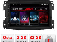 Navigatie dedicata Lenovo Fiat 500 2015-2021, Octacore Qualcomm, 2Gb RAM, 32Gb Hdd, 4G, Qled, DSP, Carplay, Bluetooth