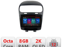 Navigatie dedicata Lenovo Fiat Freemont Dodge Journey 2012-2019 Octacore, 8 Gb RAM, 128 Gb Hdd, 4G, Qled 2K, DSP, Carplay AA, 360,Bluetooth