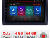 Navigatie dedicata Lenovo Fiat Stilo E-STILO, Octacore, 4Gb RAM, 64Gb Hdd, 4G, Qled, 360, DSP, Carplay,Bluetooth