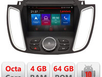 Navigatie dedicata Lenovo Ford Kuga 2015-2020 SYNC2 si SYNC3, Octacore, 4Gb RAM, 64Gb Hdd, 4G, Qled, 360, DSP, Carplay,Bluetooth