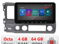 Navigatie dedicata Lenovo Honda Civic Sedan I-044 4+64, Ecran QLED 10.33", Octacore, 4Gb RAM, 64Gb Memorie, 4G, 360, DSP, Carplay,Bluetooth