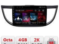 Navigatie dedicata Lenovo Honda Cr v 2012-2016 L-469, Octacore, 4Gb RAM, 64Gb Hdd, 4G, QLED 2K, DSP, Carplay, Bluetooth
