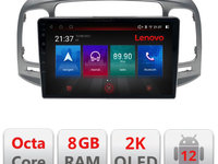 Navigatie dedicata Lenovo Hyundai Accent 2006-2012 M-ACCENT Octacore, 8 Gb RAM, 128 Gb Hdd, 4G, Qled 2K, DSP, Carplay AA, 360,Bluetooth