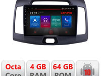 Navigatie dedicata Lenovo Hyundai Elantra 2009 E-2009, Octacore, 4Gb RAM, 64Gb Hdd, 4G, Qled, 360, DSP, Carplay,Bluetooth