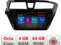 Navigatie dedicata Lenovo Hyundai i20 2015-2018 E-517, Octacore, 4Gb RAM, 64Gb Hdd, 4G, Qled, 360, DSP, Carplay,Bluetooth