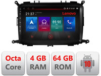 Navigatie dedicata Lenovo Kia Carens 2013-2018 E-2023, Octacore, 4Gb RAM, 64Gb Hdd, 4G, Qled, 360, DSP, Carplay,Bluetooth