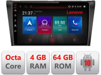 Navigatie dedicata Lenovo Mazda 3 2009-2014 E-034, Octacore, 4Gb RAM, 64Gb Hdd, 4G, Qled, 360, DSP, Carplay,Bluetooth