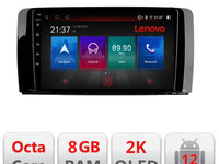 Navigatie dedicata Lenovo Mercedes Clasa R M-215 Octacore, 8 Gb RAM, 128 Gb Hdd, 4G, Qled 2K, DSP, Carplay AA, 360,Bluetooth