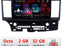 Navigatie dedicata Lenovo Mitsubishi Lancer D-037, Octacore Qualcomm, 2Gb RAM, 32Gb Hdd, 4G, Qled, DSP, Carplay, Bluetooth