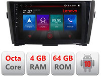 Navigatie dedicata Lenovo Nissan Qashqai E-353, Octacore, 4Gb RAM, 64Gb Hdd, 4G, Qled, 360, DSP, Carplay,Bluetooth
