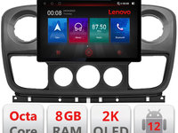 Navigatie dedicata Lenovo Opel Movano, Renault Master 2010-2021, Ecran 2K QLED 13",Octacore,8Gb RAM,128Gb Hdd,4G,360,DSP,Carplay,Bluetooth