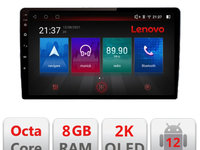 Navigatie dedicata Lenovo Peugeot 307 M-307 Octacore, 8 Gb RAM, 128 Gb Hdd, 4G, Qled 2K, DSP, Carplay AA, 360,Bluetooth