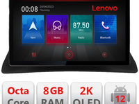 Navigatie dedicata Lenovo Renault Kangoo, Ecran 2K QLED 13",Octacore,8Gb RAM,128Gb Hdd,4G,360,DSP,Carplay,Bluetooth