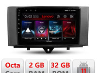 Navigatie dedicata Lenovo Smart Fortwo  2010-2015 D-Smart10, Octacore Qualcomm, 2Gb RAM, 32Gb Hdd, 4G, Qled, DSP, Carplay, Bluetooth