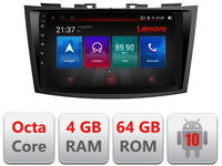 Navigatie dedicata Lenovo Suzuki Swift 2011-2019 E-179, Octacore, 4Gb RAM, 64Gb Hdd, 4G, Qled, 360, DSP, Carplay,Bluetooth