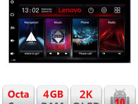 Navigatie dedicata Lenovo Toyota Auris 2007-2013 L-auris-2013, Octacore, 4Gb RAM, 64Gb Hdd, 4G, QLED 2K, DSP, Carplay, Bluetooth