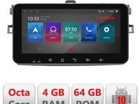 Navigatie dedicata Lenovo Toyota Corolla I-063 4+64, Ecran QLED 10.33", Octacore, 4Gb RAM, 64Gb Memorie, 4G, 360, DSP, Carplay,Bluetooth