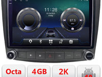 Navigatie dedicata Lexus IS 2005-2011 C- IS Android Octa Core Ecran 2K QLED GPS 4G 4+32GB 360 kit-IS+EDT-E410-2K